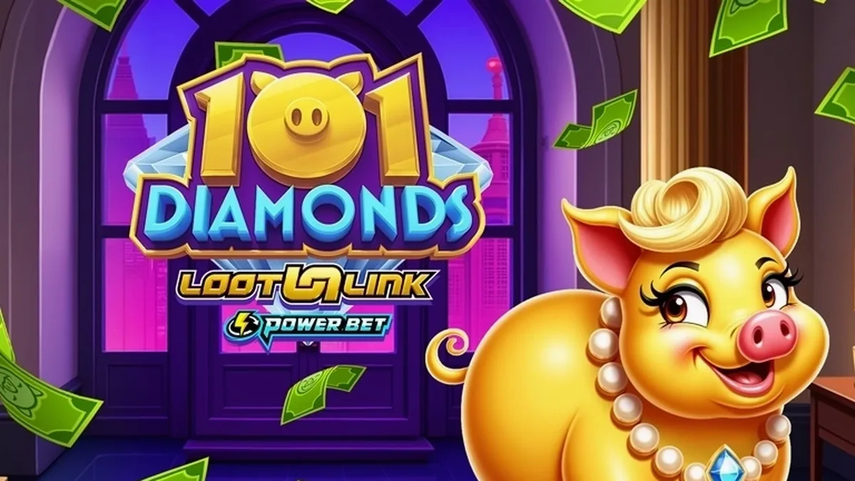 Tampilan visual slot 101 Diamonds dengan tema berlian mewah