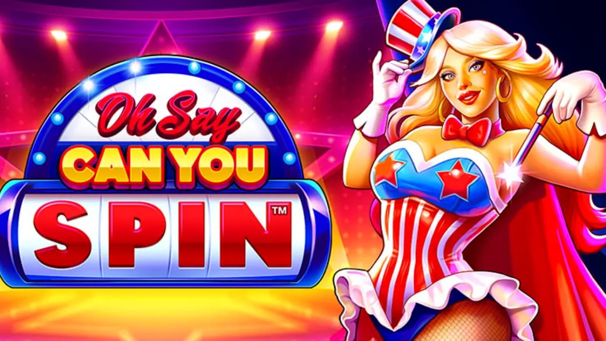 Tampilan visual slot Oh Say Can You Spin dengan tema patriotik